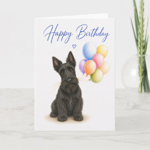 Scottish Terrier Birthday Card