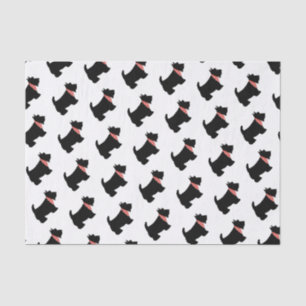 Scottish Terrier Black Scottie Dog Red Scarf Tissue Paper