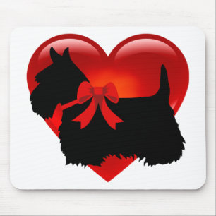 Scottish Terrier black silhouette Scotland dog Mouse Pad