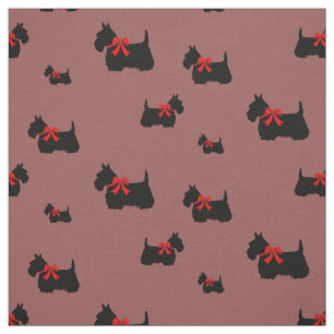 Scottish Terrier black/wheaten silhouette Fabric