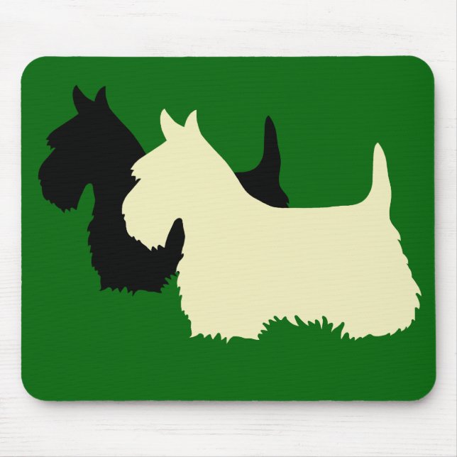 Scottish Terrier black/wheaten silhouette Mouse Pad (Front)