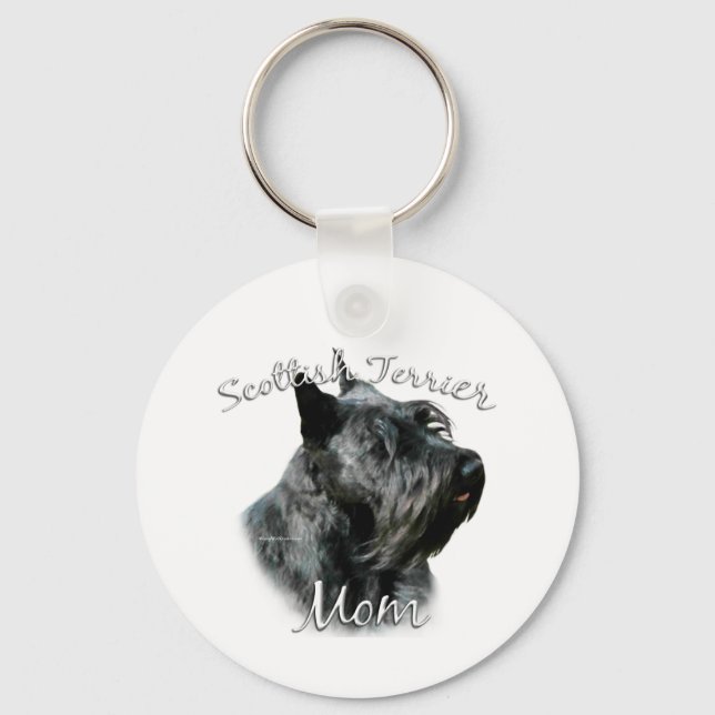 Scottish Terrier (blk) Mum 2 Key Ring (Front)