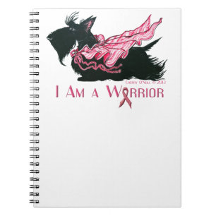 Scottish Terrier Breast Cancer Warrior Spiral Notebook