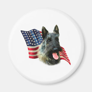Scottish Terrier (brindle) Flag Magnet