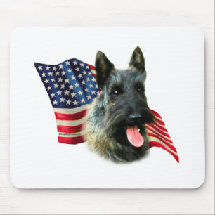 Scottish Terrier (brindle) Flag Mouse Pad