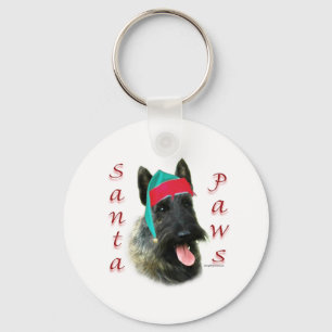 Scottish Terrier (brindle) Santa Paws Key Ring