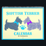 Scottish Terrier Calendar<br><div class="desc">Vibrant & unique Scottish Terrier Calendar by DJDesigns.</div>