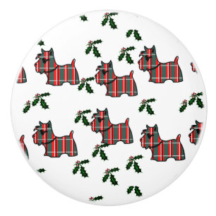 Scottish Terrier Ceramic Knob