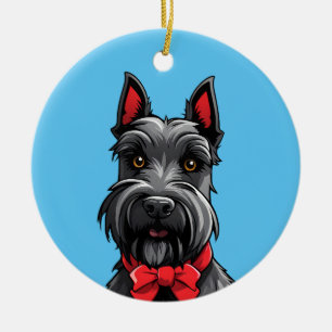 Scottish Terrier Ceramic Tree Decoration