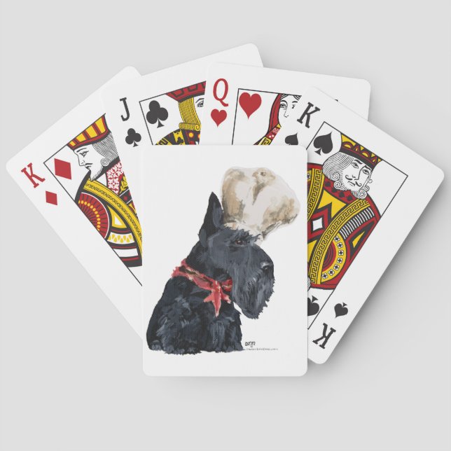 Scottish Terrier Chef Playing Cards (Back)
