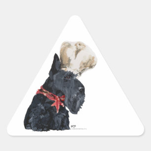Scottish Terrier Chef Triangle Sticker