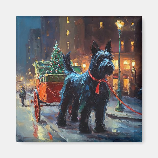 Scottish Terrier Christmas Festive Season  Magnet (Front)