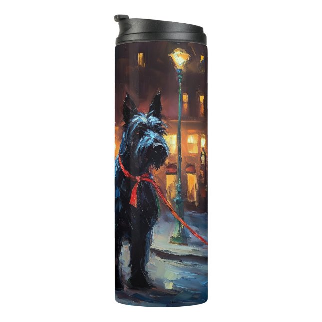 Scottish Terrier Christmas Festive Season  Thermal Tumbler (Rotated Right)