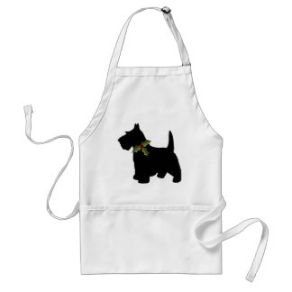 Scottish Terrier Christmas Fun Scottie Dog Standard Apron