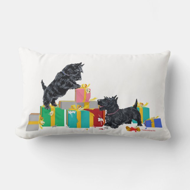 Scottish Terrier Christmas Gifts Pillow (Front)