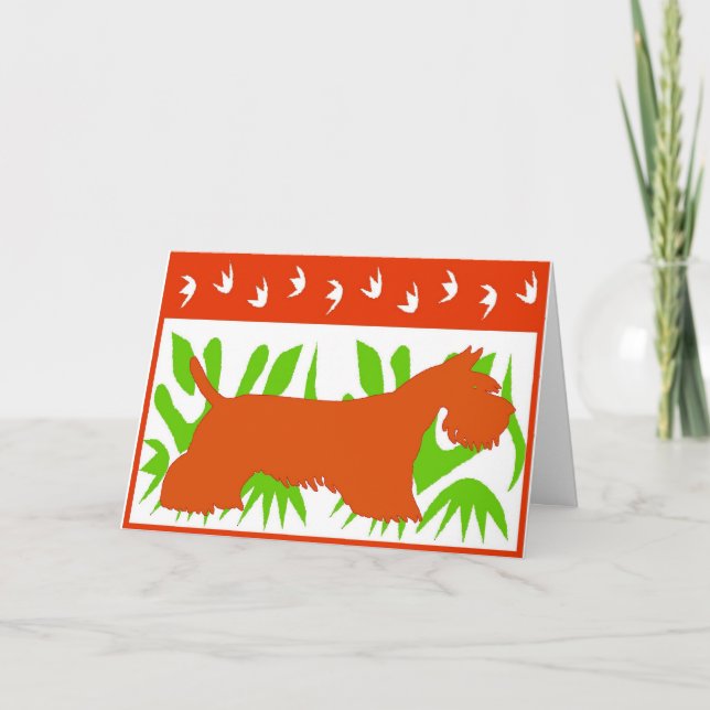 Scottish Terrier Christmas Holiday Card (Front)