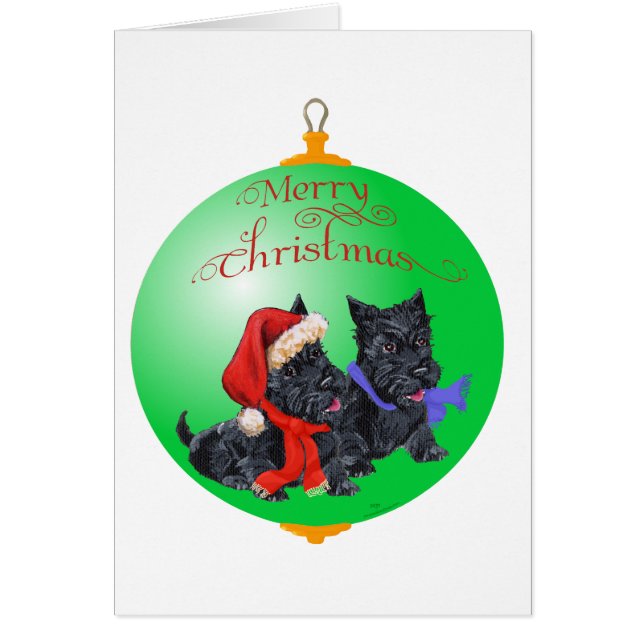 Scottish Terrier Christmas Ornament (Front)