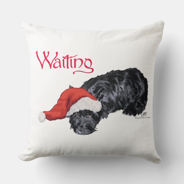 Scottish Terrier Christmas Pillow (Front)