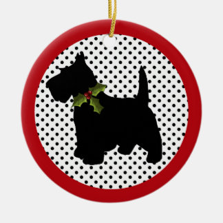 Scottish Terrier Christmas Scottie Dog Ceramic Tree Decoration