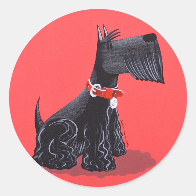 Scottish Terrier Classic Round Sticker (Front)