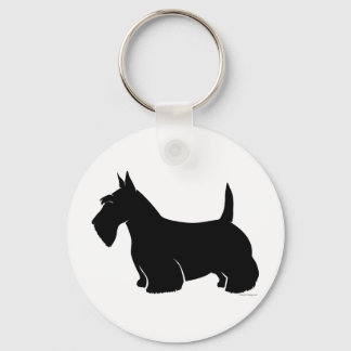 Scottish Terrier Classic Silhouette Key Ring