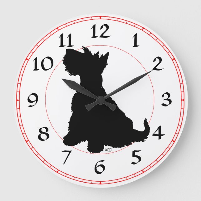 Scottish Terrier Clock (Front)