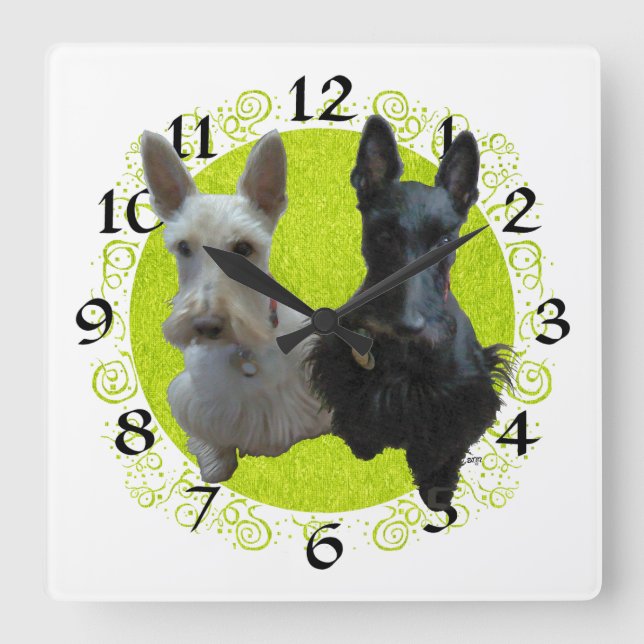 Scottish Terrier Clock (Front)