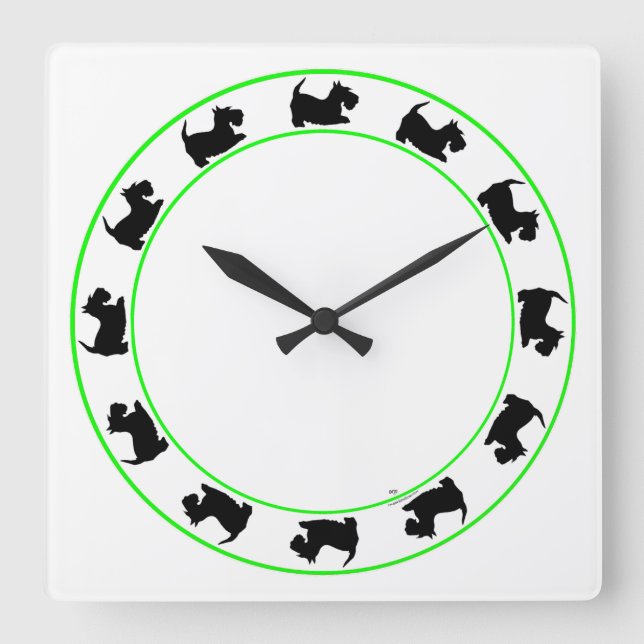 Scottish Terrier Clock (Front)