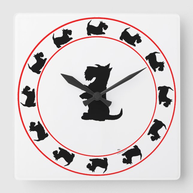 Scottish Terrier Clock (Front)