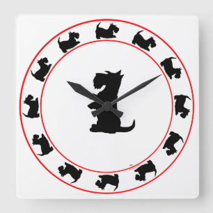 Scottish Terrier Clock