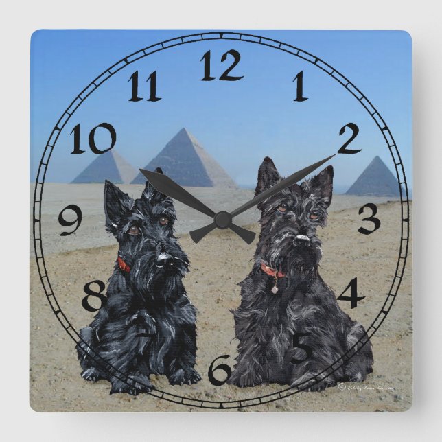Scottish Terrier Clock (Front)