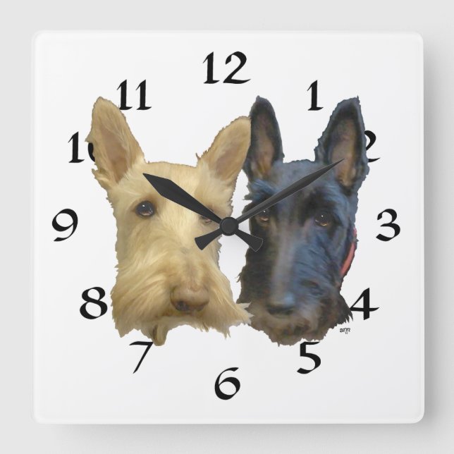 Scottish Terrier Clock (Front)