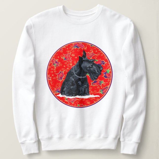 Scottish Terrier Colourful Celebration Sweatshirt (Design Front)