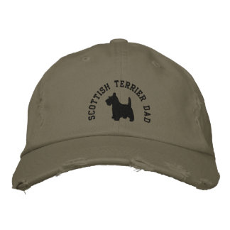 Scottish Terrier Dad Scottie Dog Embroidered Hat