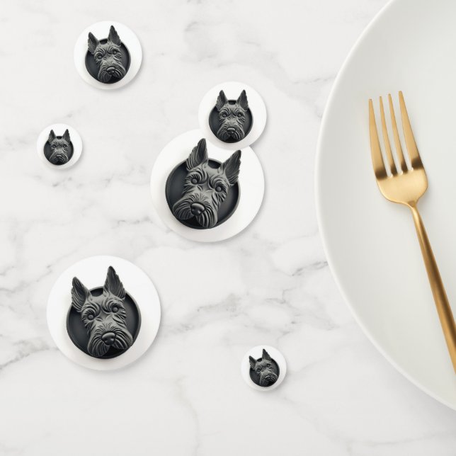 Scottish Terrier Dog 3D Inspired Confetti (Group)