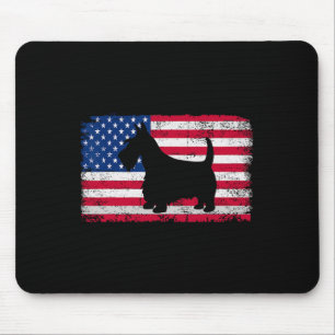 Scottish Terrier Dog 4th Of July Patriotic America Mouse Pad