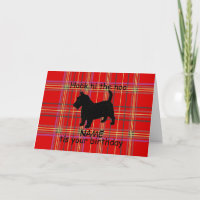 Scottish Terrier Dog Customise Card, Scots dialect