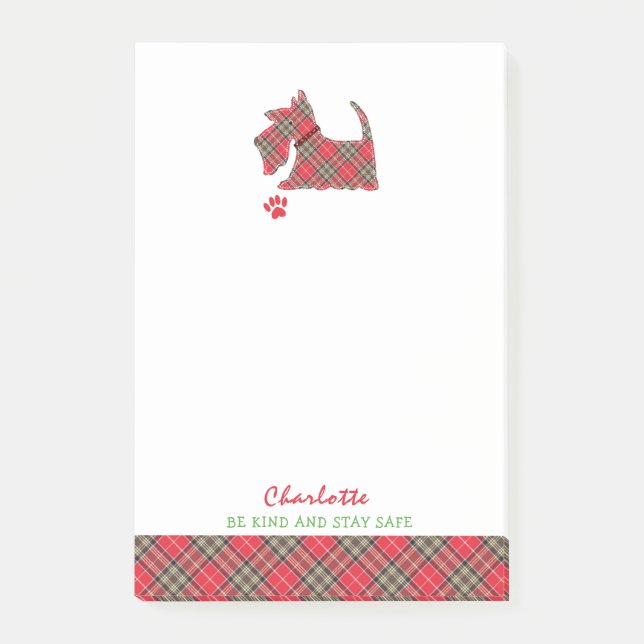 Scottish Terrier Dog Cute Personalised Post-it Notes (Front)