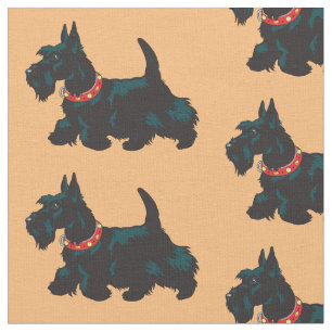 scottish terrier dog fabric