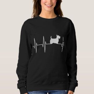Scottish Terrier Dog Heartbeat - Scottie Dog Lover Sweatshirt