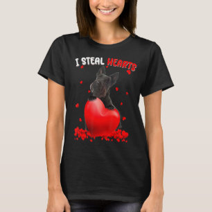 Scottish Terrier Dog I Steal Hearts Cute Valentine T-Shirt