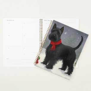 Scottish Terrier Dog in Snow Christmas Planner