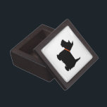 Scottish Terrier dog jewellery box trinket box<br><div class="desc">Black silhouette of a cute scottie,  scottish terrier dog gift box,  jewellery box,  trinket box.  great gift idea for dog lovers</div>