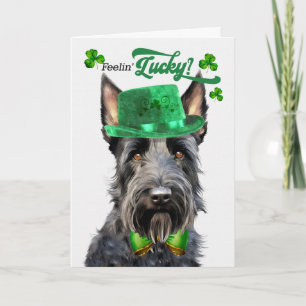 Scottish Terrier Dog Lucky St Patrick's Day Holiday Card