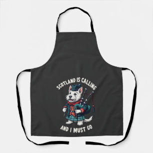 Scottish Terrier Dog Scotland Is Calling & I Must  Apron