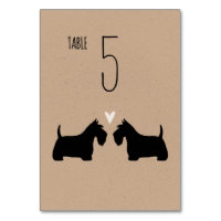 Scottish Terrier Dog Silhouettes Wedding Reception