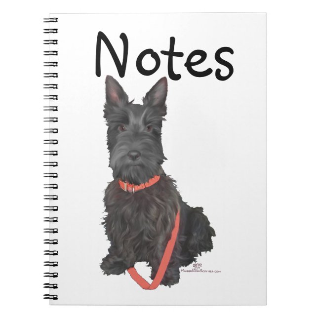 Scottish Terrier Flourish Spiral Notebook (Front)