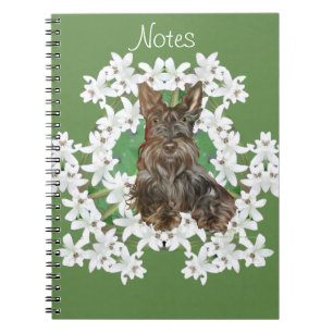 Scottish Terrier Flower Notebook