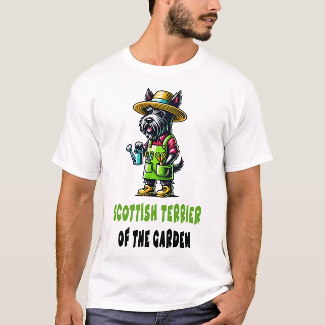 Scottish Terrier Gardener T-Shirt (Front)