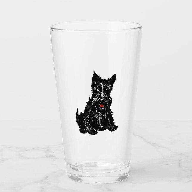 Scottish Terrier Glass (Front)